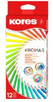 Карандаши цветные 12цв 3-гран Kores Kromas 93391 1054855