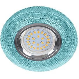 Ecola LD7069 MR16 GU5.3 св-к Круг "Модерн" подсветка 4K Голубой/Хром 25x95 FB16CMEFB (10!)