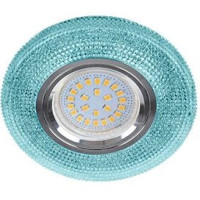 Ecola LD7069 MR16 GU5.3 св-к Круг &quot;Модерн&quot; подсветка 4K Голубой/Хром 25x95 FB16CMEFB (10!)