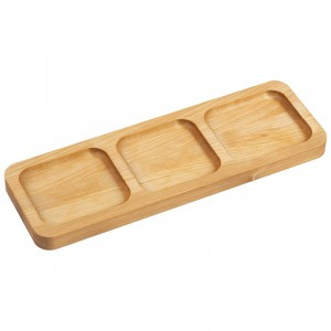 Менажница прямоугольная 3 секции (30*10*1,8см), берёза 105708, Mallony