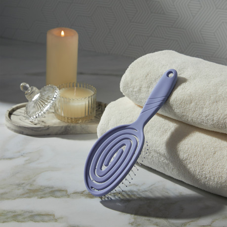 ЮНИLOOK Расческа массажная продувная, пластик, 19,5х6 см, фиолетовый