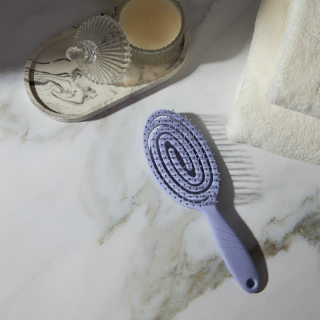 ЮНИLOOK Расческа массажная продувная, пластик, 19,5х6 см, фиолетовый