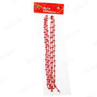 Цепь новогодняя Т182-3 1,8м Шар гран d-0.8+палочки красн. х24/624