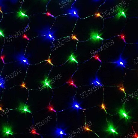Гирлянда сетка LED LW-0-6 132 лампочек, прозрачный провод 1,3*1,3 цветной