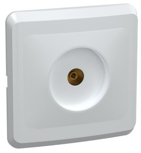 IEK ВЕГА РТВ10-ВБ роз. СУ 1-ая телевиз. TV белый EAV10-K01-DM