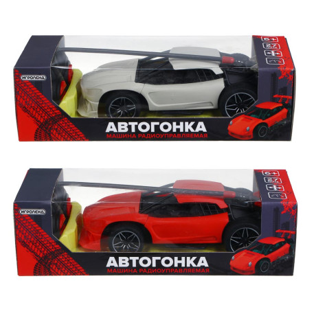 ИГРОЛЕНД Машина на радиоуправлении "Автогонка", 4-кан.пульт, 5АА, ABS, PP, TPA, 26х9,7х7,4см, 2диз