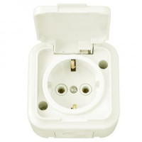 Bylectrica ПРАЛЕСКА АКВА роз. 1-мест. ОУ земля IP54 беж., (РА16-297 беж.)