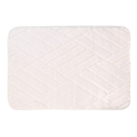 VETTA Коврик для ванной, вельвет, губка 0,8 см, полиэстер, 50х80 см, плитка, молочный, -788