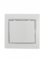 Lezard Мира роз. СУ 1 мест. 16А бел. с серой встав. (земля, керамика, крышка, корп.PC)  701-0215-123