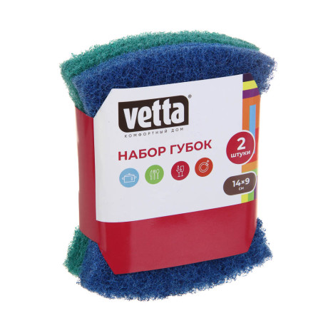VETTA Набор губок, 2 шт, полиэстер, 14х9 см