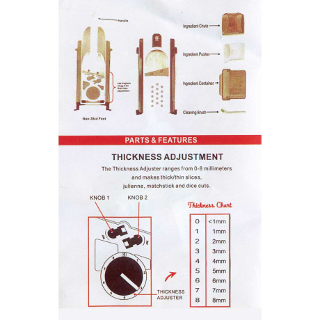 Овощерезка-шинковка NA2419 (мультислайсер) регулируемая (24)