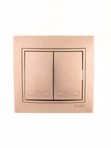 "Lezard Мира выкл. СУ 2 кл. 10А коричн. металлик (корпус PC) 701-3131-101