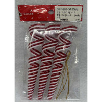 Шар 25C16-1 3 шт 15 см Карамель спиралька белый/красный