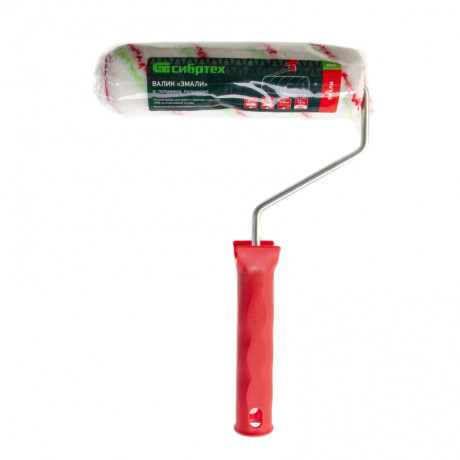 Валик "Эмали" , 180 мм, ворс 12 мм, D - 36 мм, D ручки - 6 мм, полиамид, полиакрил Сибртех