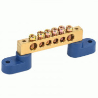 REXANT Шина N &quot;Ноль&quot; (нул.) 8х12мм 6 отв. 160A, инд.шк 11-2332