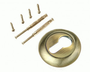 Накладка на цилиндр круг. РЕНЦ, бронза античная  INET 08 AB