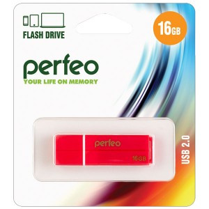 Флэш-диск USB 16GB Perfeo C01G2 Red