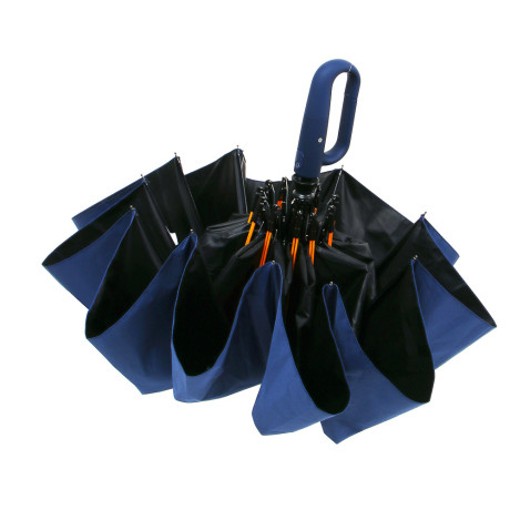 Зонт автомат, усиленный, ручка-карабин, стекловолокно, металл, пластик, ПЭ, винил, d103см, 10 спиц