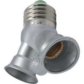 Ecola переходник с цоколя E27 на 2хE14 Серебряный  A7T24SEAY (12!)