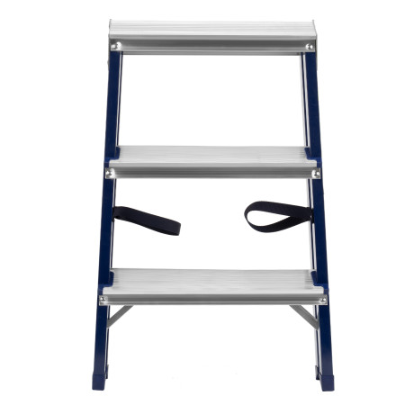 Стремянка двусторонняя 3 ступени, стальная, Сибртех