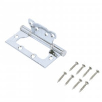 СТАНДАРТ Петля накладная без врезки (1шт) 100х75х2,5мм 2BB CP хром (100,20)