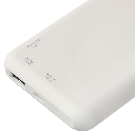 BY Аккумулятор мобильный, 10000мАч, USB/Type-C, Быстрая зарядка QC3.0+PD, 3А, 20W, пластик