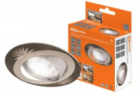TDM GU5.3 MR16 50W св-к встр 02-05 поворот овал 12/220В черный/ник литая сталь (10!) SQ0359-0015