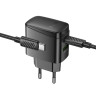 hoco. Зарядное устройство модель CS61A, USB+C 30W+ Кабель для зарядки С-С, цвет: черный