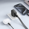 hoco. Зарядное устройство модель CS61A, USB+C 30W+ Кабель для зарядки С-С, цвет: черный