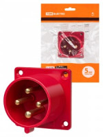 TDM вилка силовая 624 стационарная СУ 3Р+РЕ 32А 380В IP44 SQ0607-0005