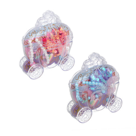 ИГРОЛЕНД Набор бижутерии в шкатулке "Карета" 4 пред., 9,5х3х12 см, пластик, металл, текстиль