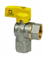 СТМ ГАЗ Кран шар. для газа угловой 1/2&quot; (вн-вн, г/г) бабочка CGLFFB12