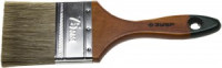 Кисть плоская  ЗУБР &quot;ЛАЗУРЬ-МАСТЕР&quot;, смешанная щетина, деревянная ручка, 75мм (12!!!)