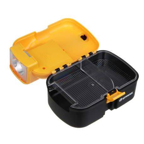 Ящик для хранения осветительный тм ЕРМАК, 19х12х12.5 см, пластик, 1 LED, 4хАА