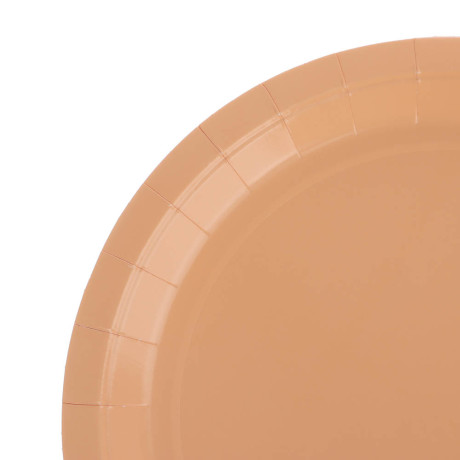 Тарелка бордовая, персиковая в асс 23см 6шт