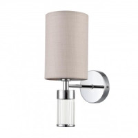 LUMION 6585/1W MODERNI LN25 хром/беж., мет./текстиль, стекло Бра E14 40W 220V ARNIKA