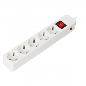 Smartbuy Сетевой фильтр (удл.) ПВС 3х1 5роз. 5м 16А белый земля,выкл,автомат SBSP-5-50-W