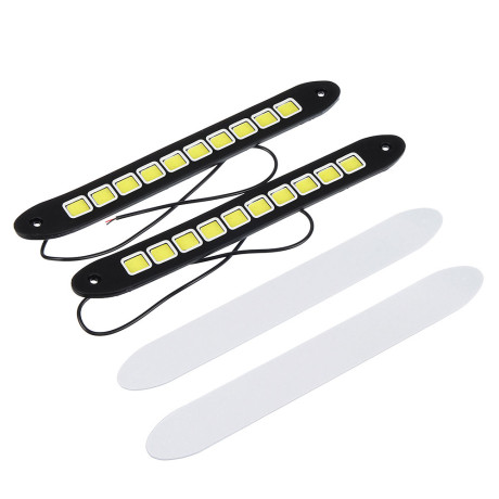 NG Дневные ходовые огни, LED 40шт, гибкий резин. корп., 260мм, 12V, белый, 2шт.