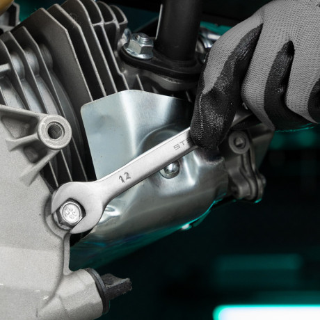 Набор ключей комбинированных, 8-17 мм, 6 шт, CrV, матовый хром Stels