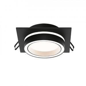 WOLTA св-к встраиваемый LUCE IP20 под лампу GX53 квадратный Чёрный 105x105x35 BL WDL-GX53/06BL-S