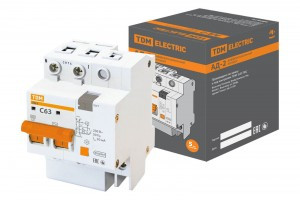 TDM АД-2 диф. автомат 2P 63А  30мА (3!) SQ0221-0005