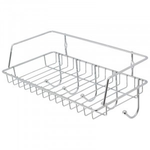 Полка для ванной настенная,5крючков,хром,29*15*14см,металл хромир,CHR-482,8205/Рыжий Кот