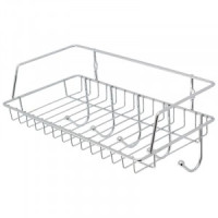Полка для ванной настенная,5крючков,хром,29*15*14см,металл хромир,CHR-482,8205/Рыжий Кот