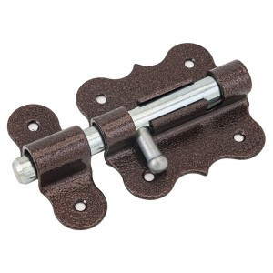 Засов Домарт дверной фигурный ЗДФ- 80 медь антик10)