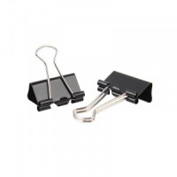 Зажим для бумаг 25мм 12шт/уп Economy, в карт,кор, цвет чёрный 933326