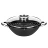 SATOSHI Казан чугун,28см,3,6л,антипр.покр,решетка,стекл.крыш,нейлон.лопатка,бамб.палочки,индукция
