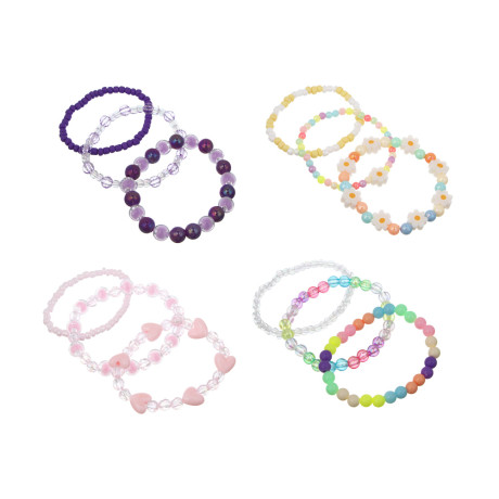 ЮНИLOOK Набор браслетов, 3 шт, 5,5 см, пластик, #6