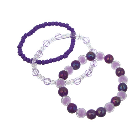 ЮНИLOOK Набор браслетов, 3 шт, 5,5 см, пластик, #6