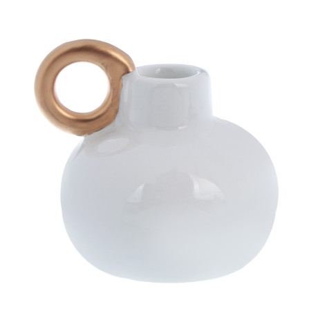 Подсвечник тм LADECOR, 8,5x9 см, с ручкой, доломит, 3 вида