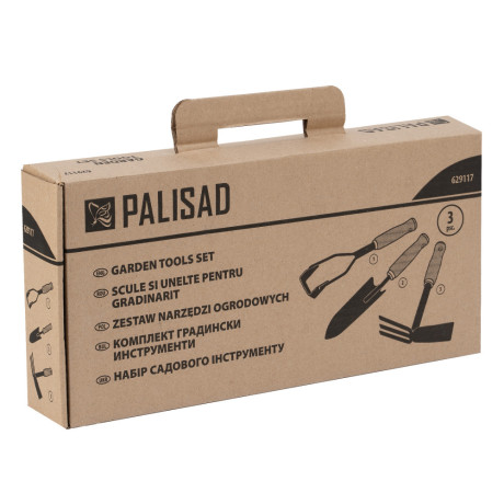 Набор садового инструмента, деревянные рукоятки, 3 предмета Palisad